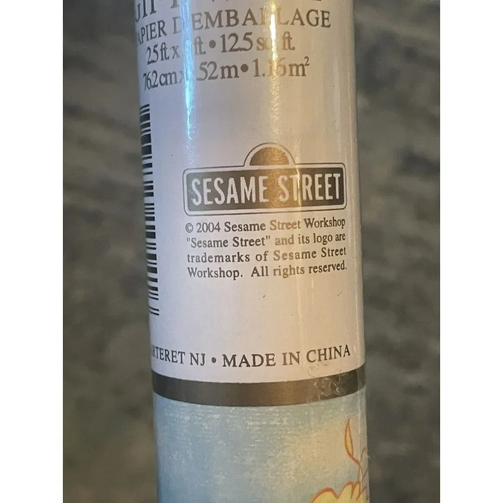 Vintage Sesame Street 2004 Gift Wrapping Paper Twinkle Twinkle Little‎ Star